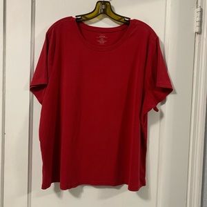 Woman’s red t-shirt